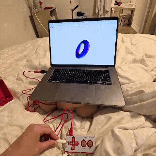 Testing to see if the Makey Makey would move the 3D object