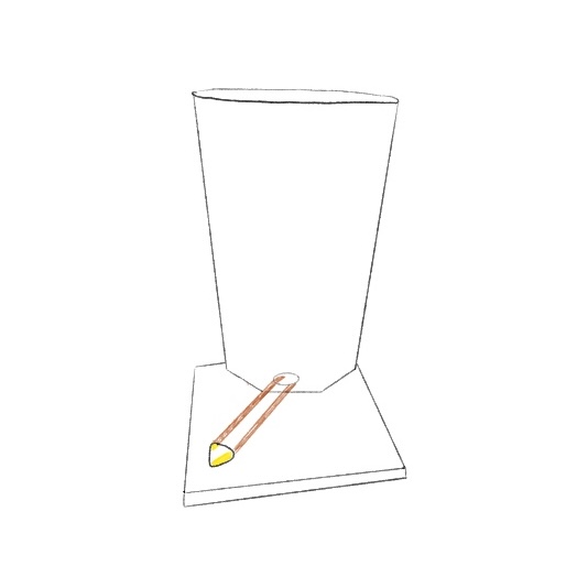 The drawing illustrates how the circuit can be performed when a drink is placed on the coaster. The batteries will be connected to the drink, and when the drink is placed on top of the coaster, it will connect the battery and cause the lights to turn on.